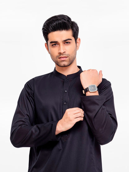 Men's Black Kurta Pajama