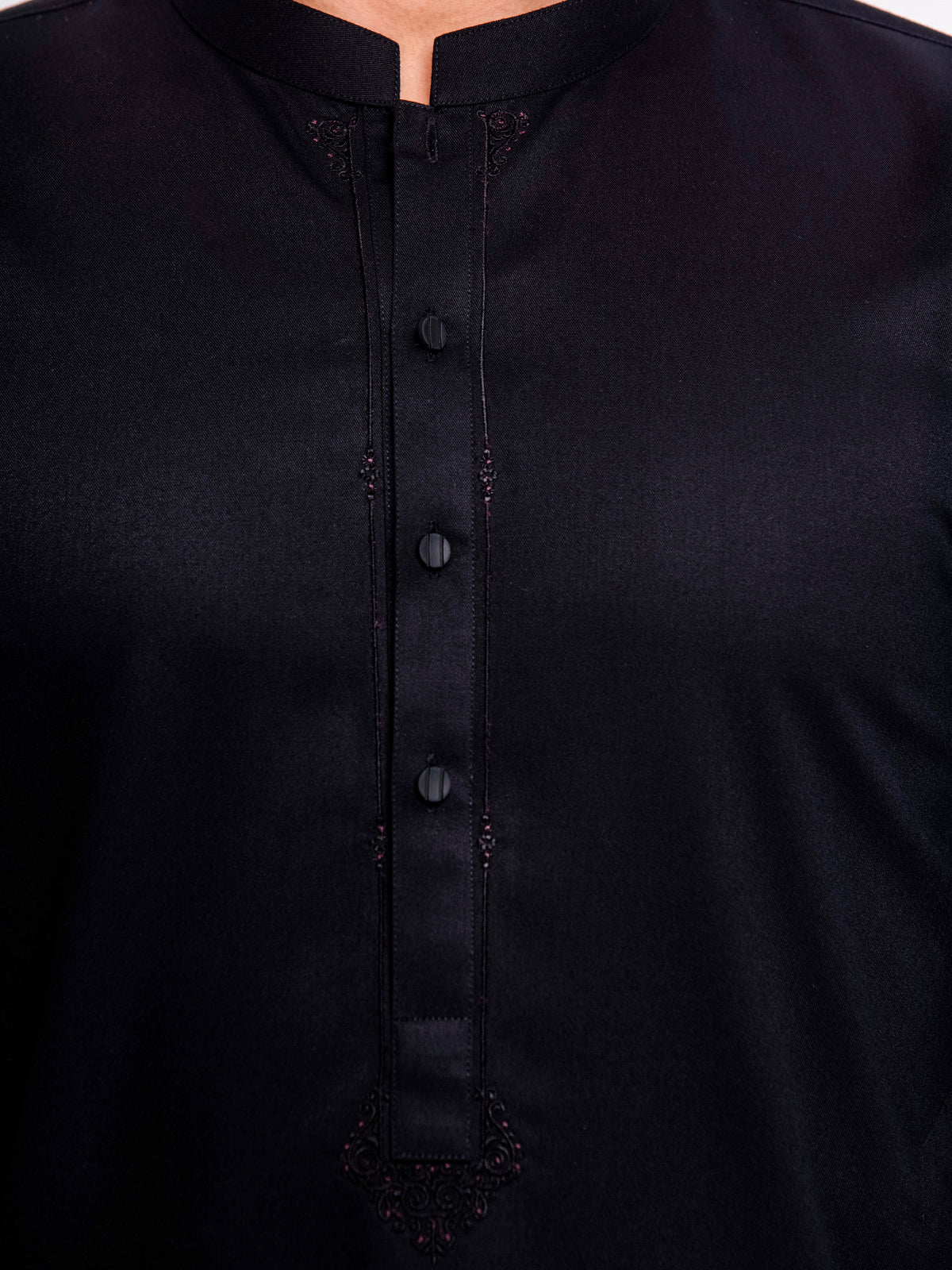 Men's Black Kurta Pajama