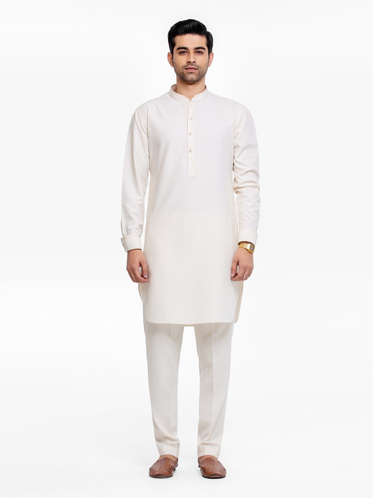 Men's Cream Kurta Pajama