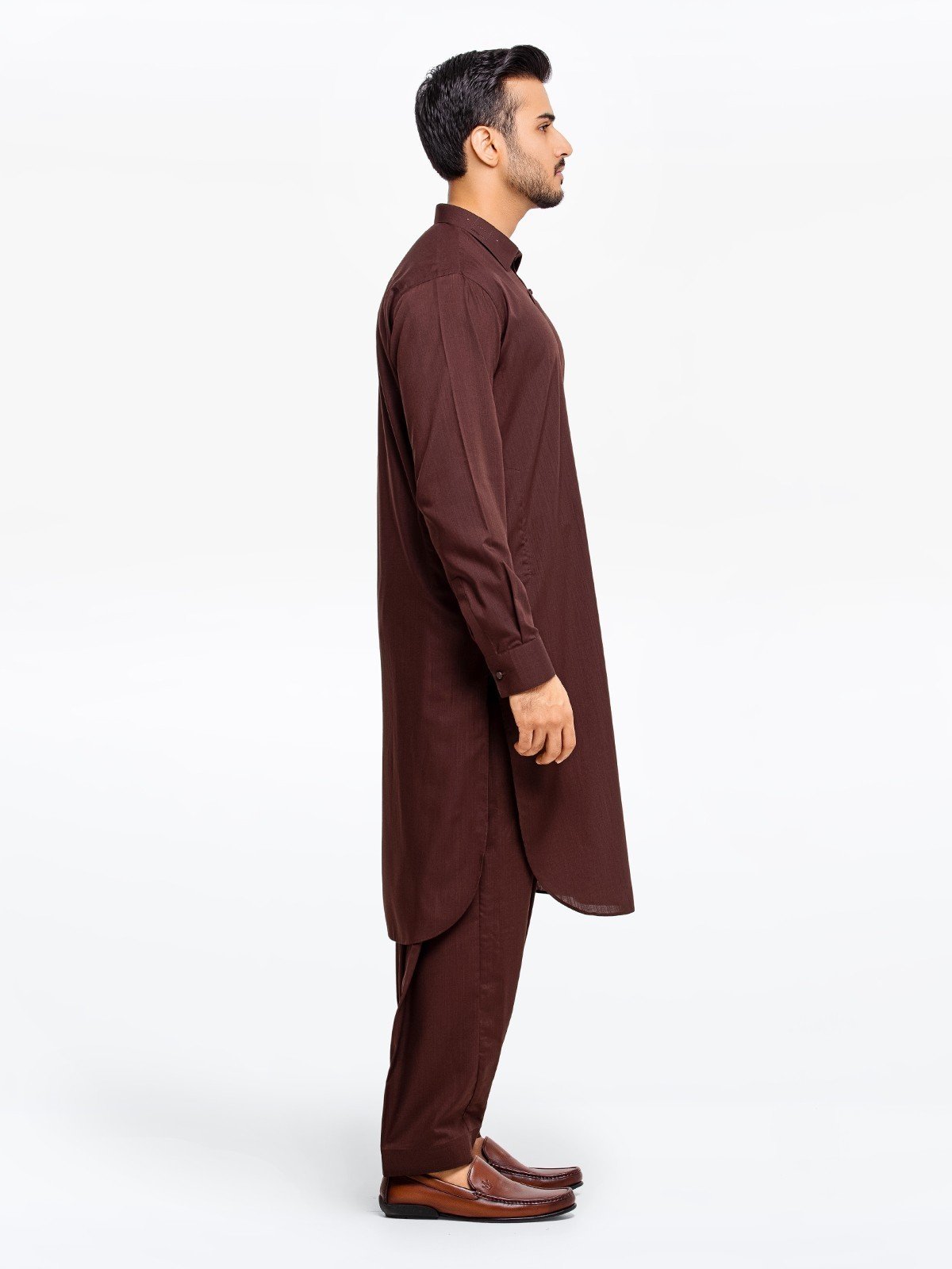 Men's Dark Brown Kurta Shalwar