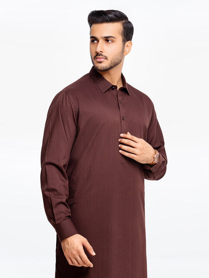 Men's Dark Brown Kurta Shalwar