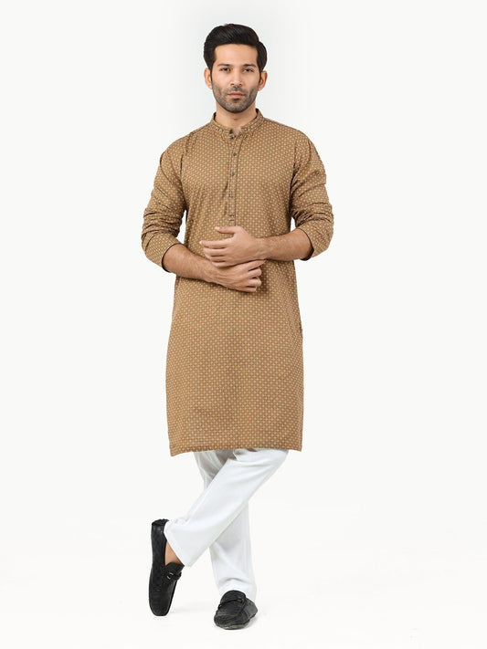 Men's Light Brown Kurta