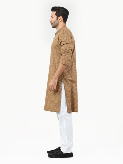 Men's Light Brown Kurta