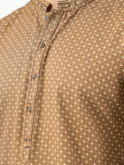 Men's Light Brown Kurta