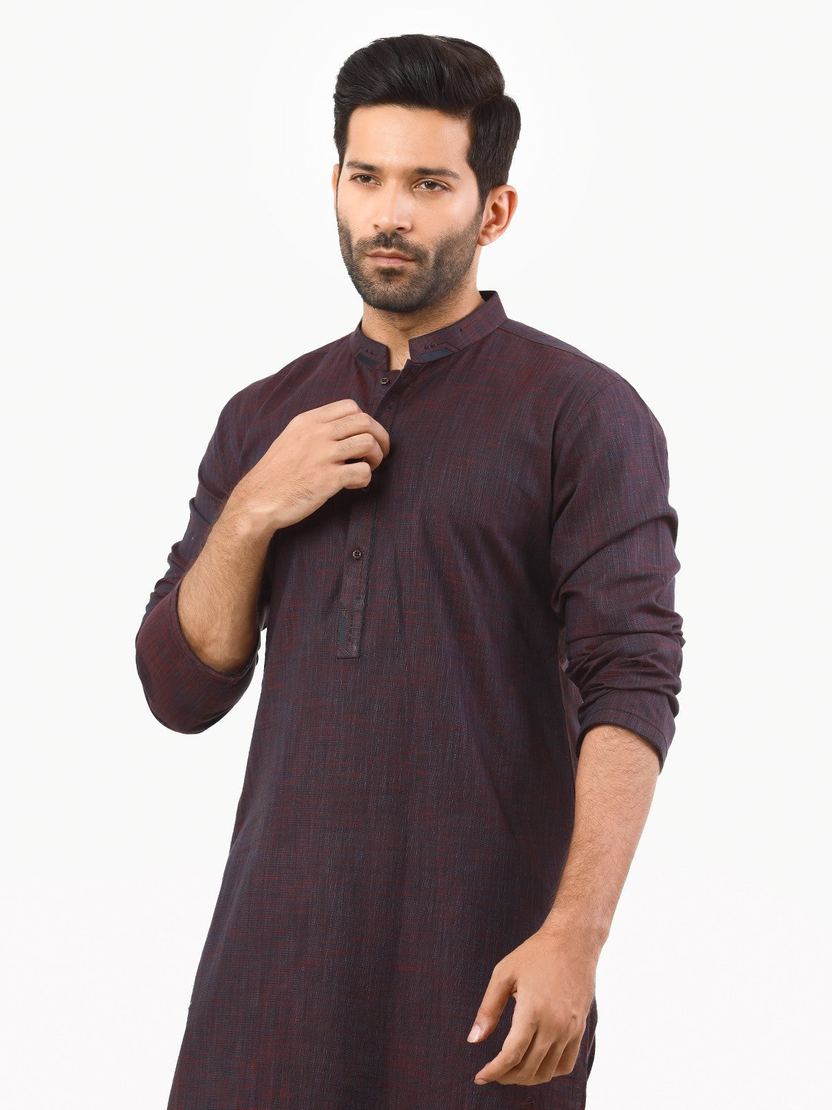 Men's Dark Purple Kurta