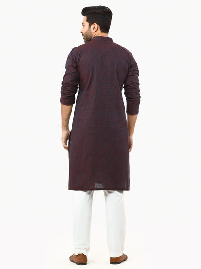 Men's Dark Purple Kurta