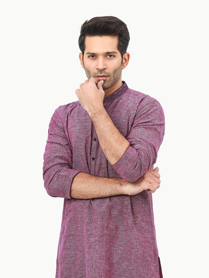 Men's Purple Kurta