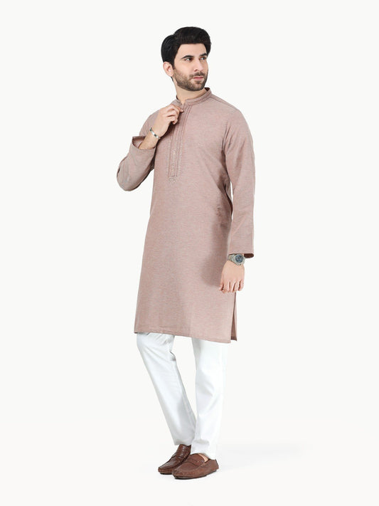 Men's Light Brown Kurta