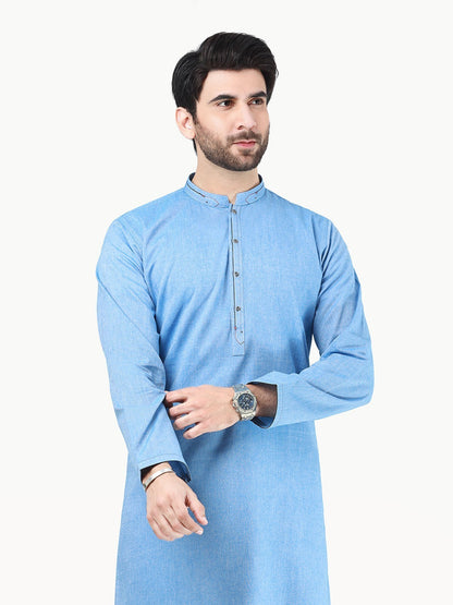 Men's Dirty Blue Kurta