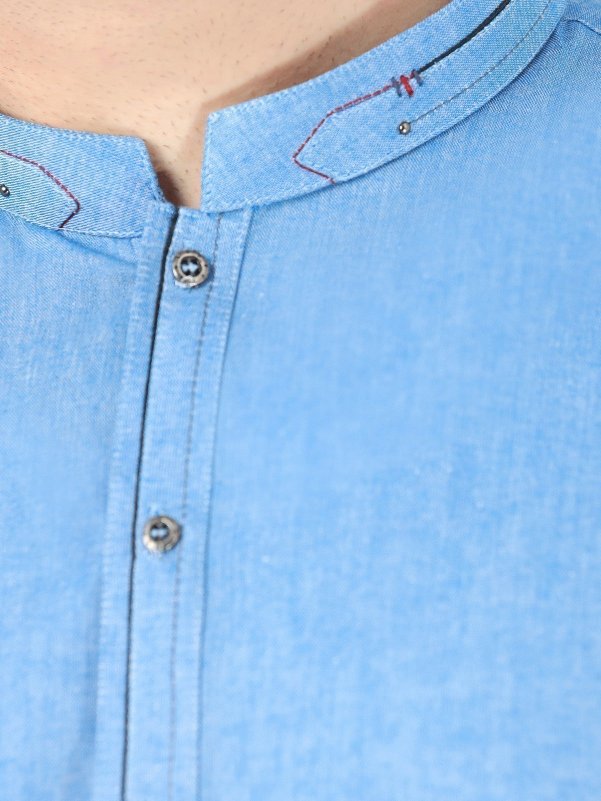 Men's Dirty Blue Kurta