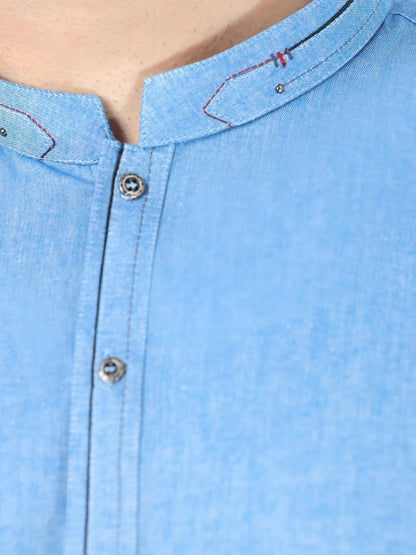 Men's Dirty Blue Kurta