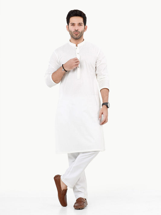 Men's Off White Kurta