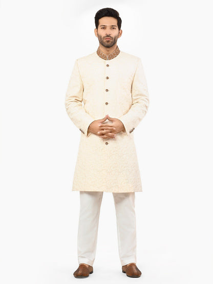 Men's Cream Sherwani