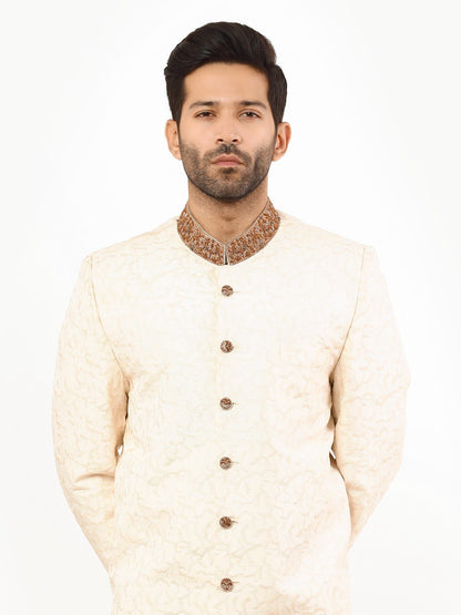 Men's Cream Sherwani