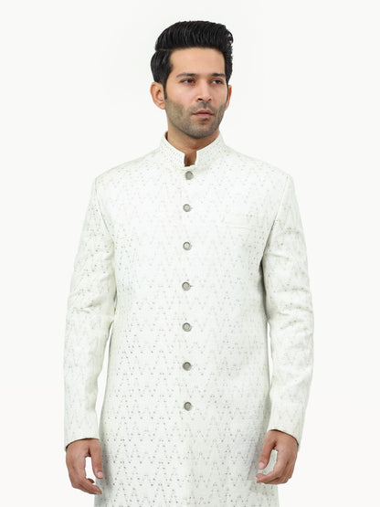 Men's White Sherwani