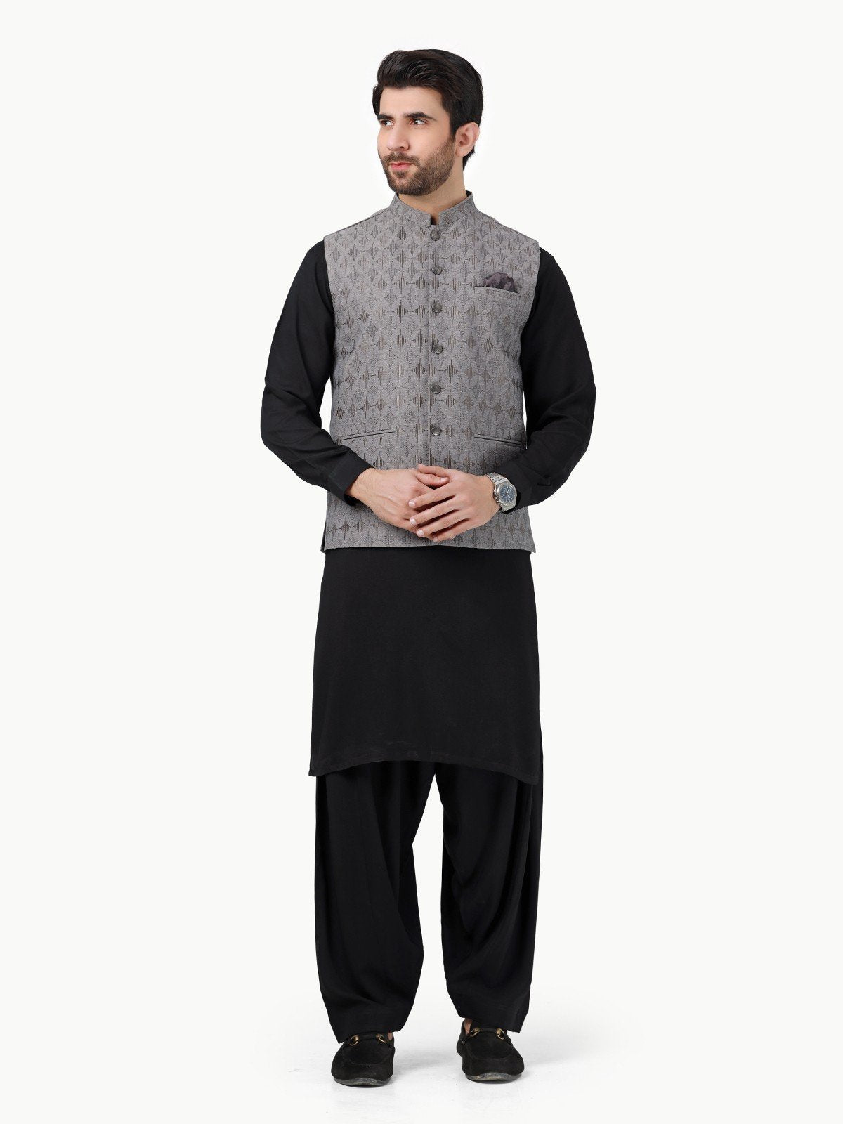 Men's Grey Waist Coat Ceremonial