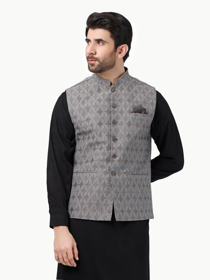 Men's Grey Waist Coat Ceremonial