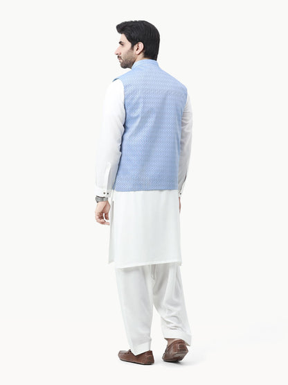 Men's Sky Blue Waist Coat