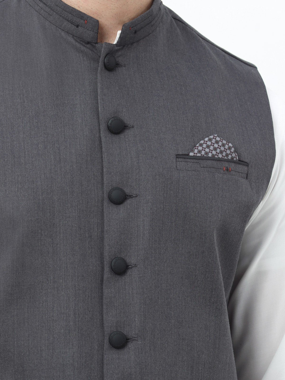 Men's Dark Grey Waist Coat