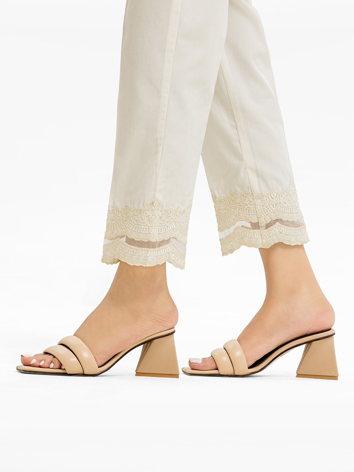 Women's Cream Trouser