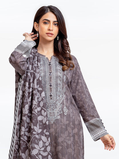 Pret 2Pc Embroidered Khaddar Shirt Dupatta