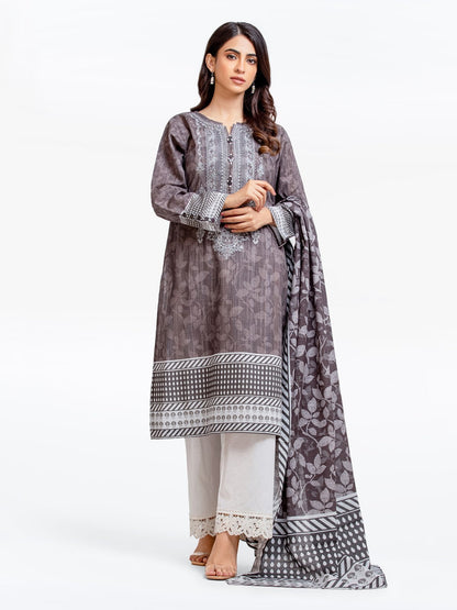 Pret 2Pc Embroidered Khaddar Shirt Dupatta