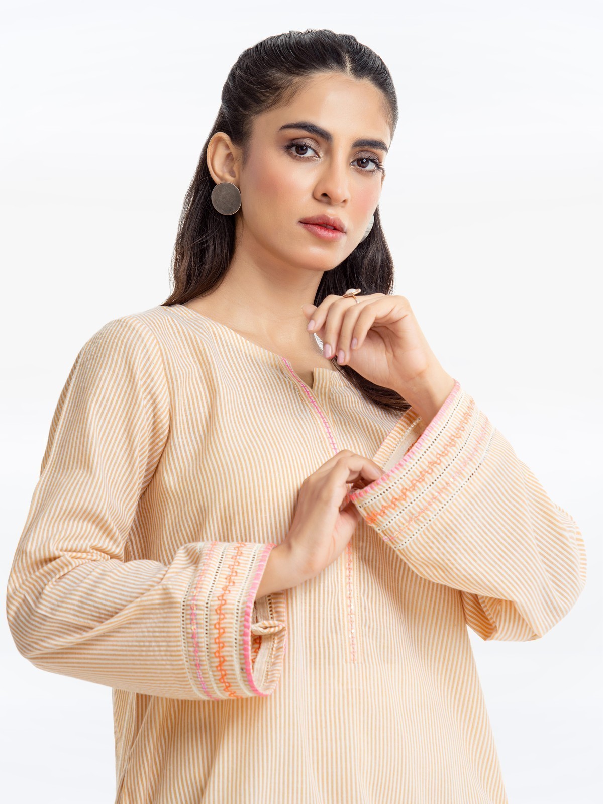 Pret 1Pc Embroidered Cotton Shirt