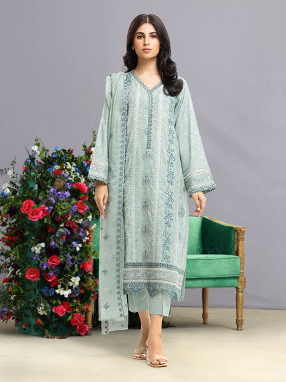 Unstitched Mist Blue Embroidered Dobby 3 Piece