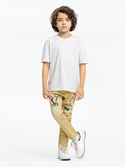 Boy's Khaki Denim Pant