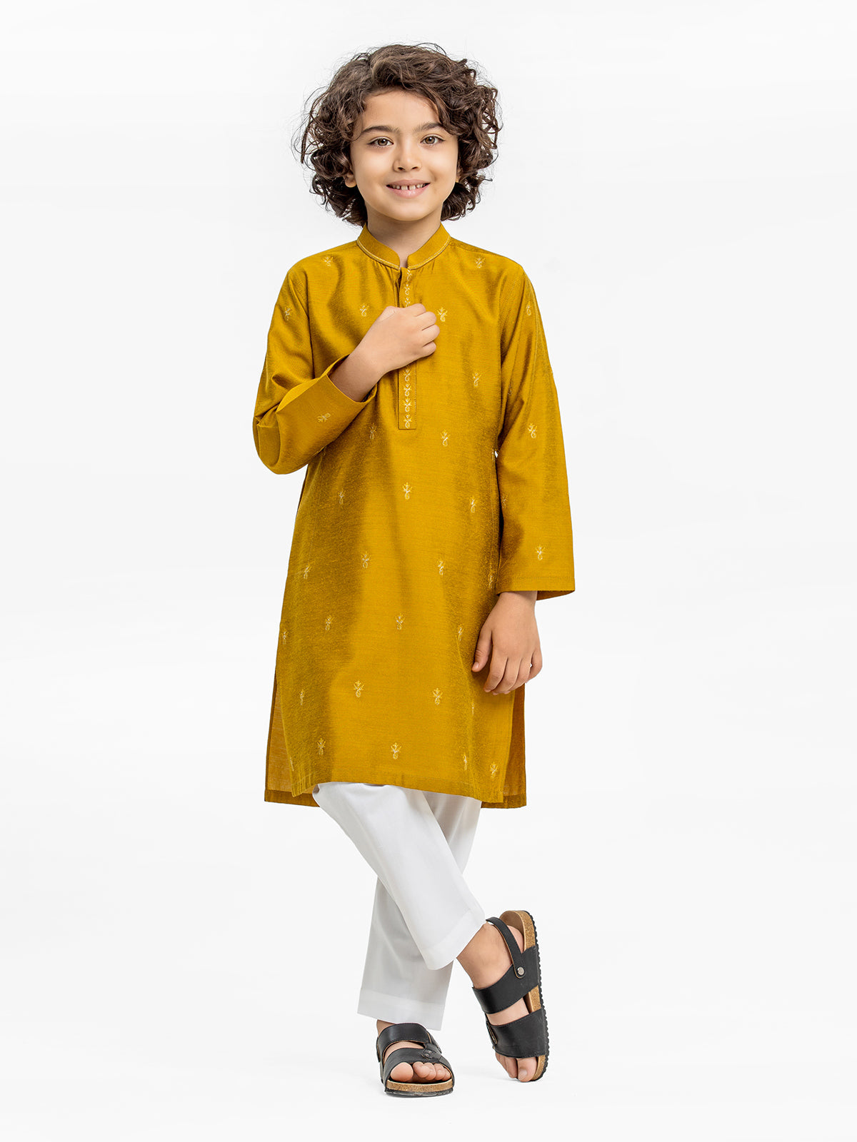 Boy's Mustard Kurta