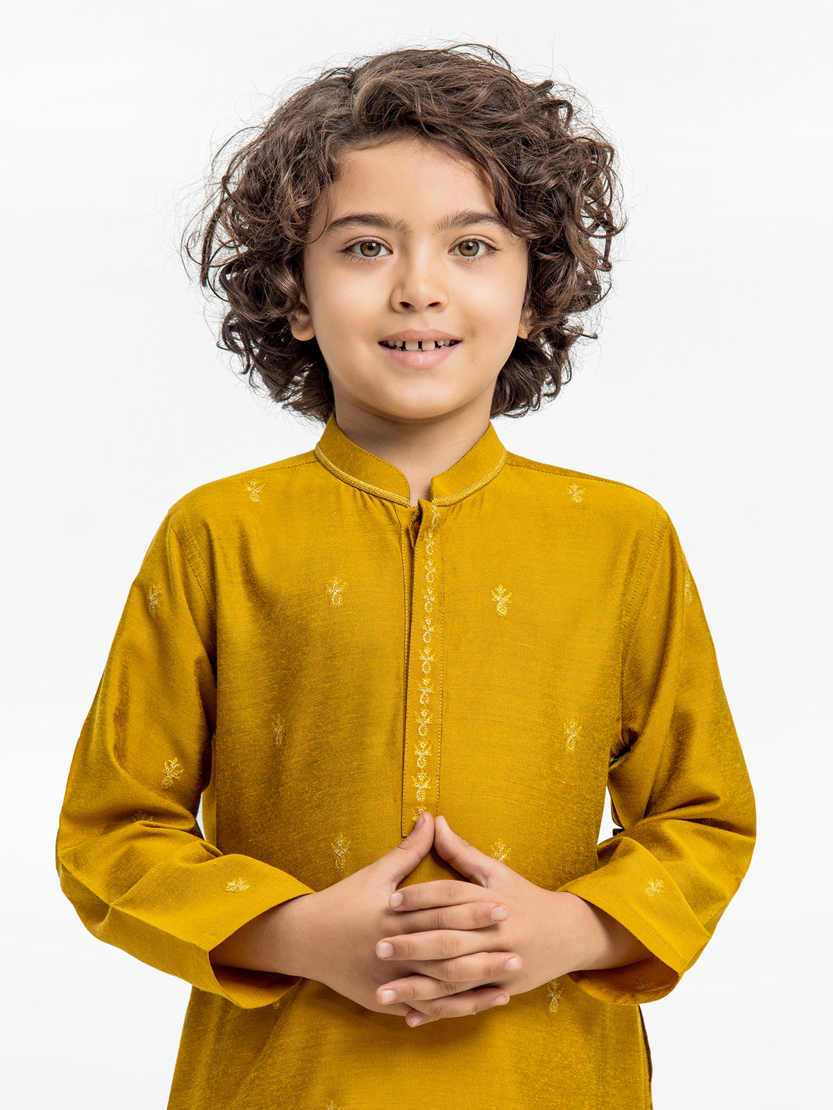 Boy's Mustard Kurta