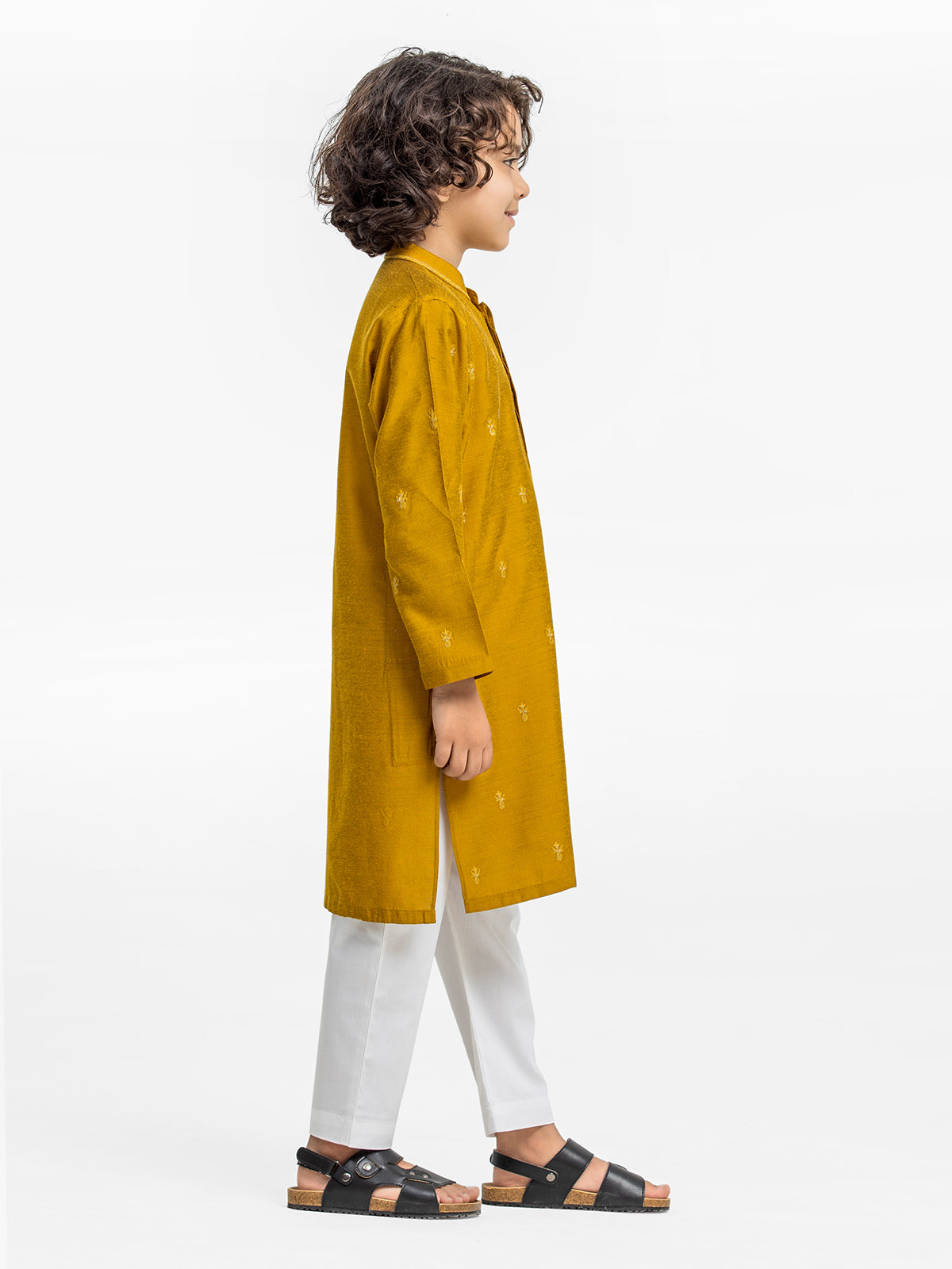 Boy's Mustard Kurta