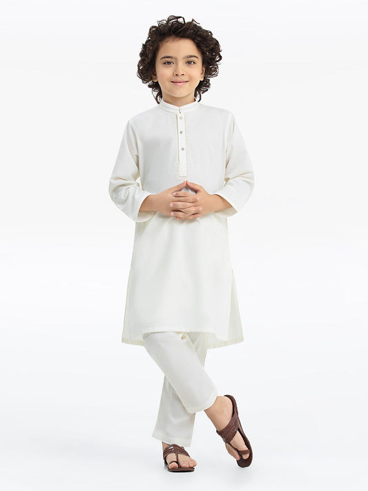 Boy's Cream Kurta Pajama