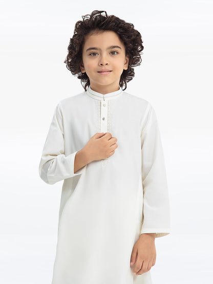 Boy's Cream Kurta Pajama