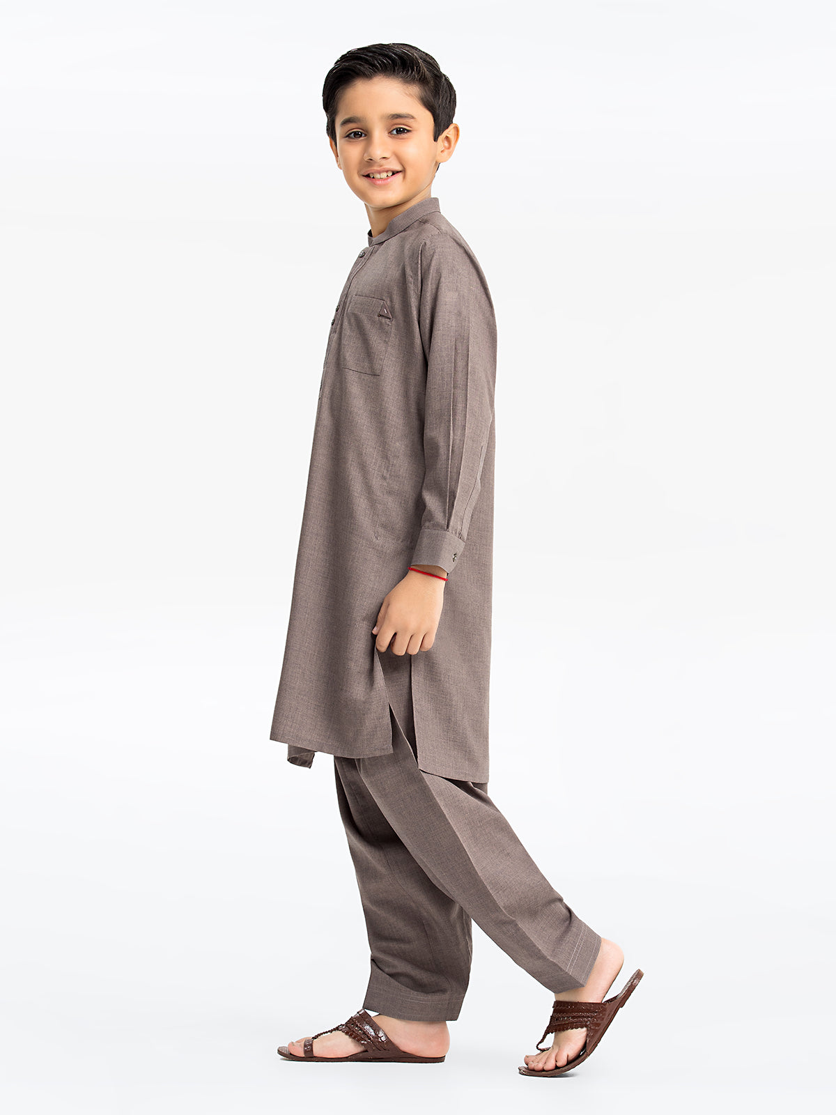 Boy's Light Brown Kurta Shalwar