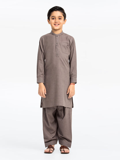 Boy's Light Brown Kurta Shalwar