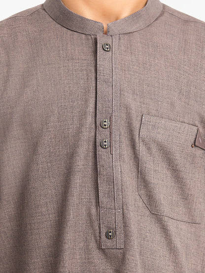 Boy's Light Brown Kurta Shalwar