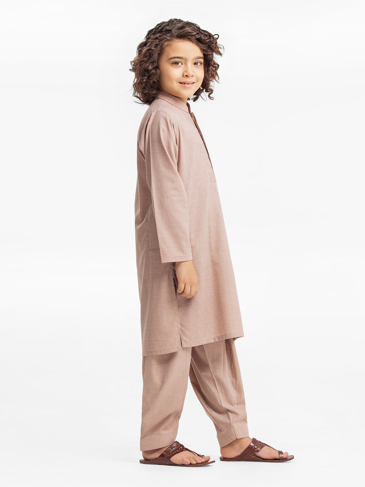 Boy's Tea Pink Kurta Shalwar