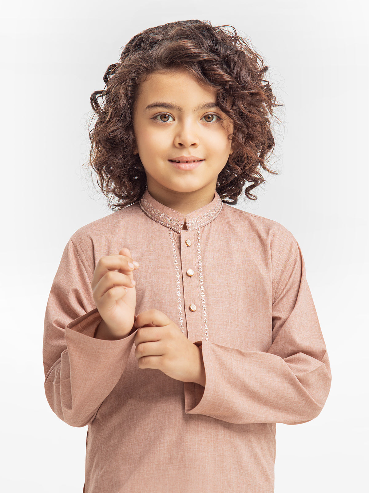 Boy's Peach Kurta Shalwar