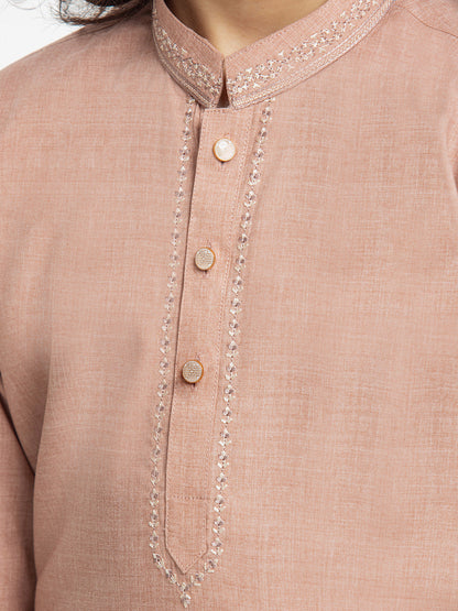 Boy's Peach Kurta Shalwar