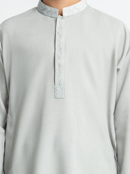 Boy's Ash Grey Kurta Shalwar