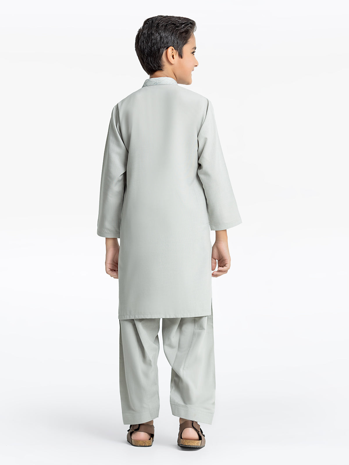 Boy's Ash Grey Kurta Shalwar