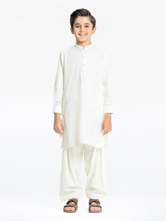 Boy's Cream Kurta Shalwar