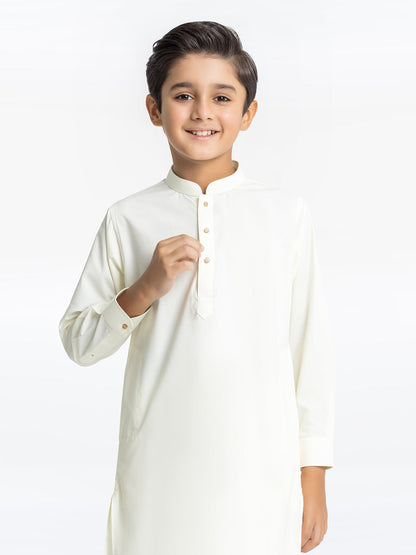 Boy's Cream Kurta Shalwar