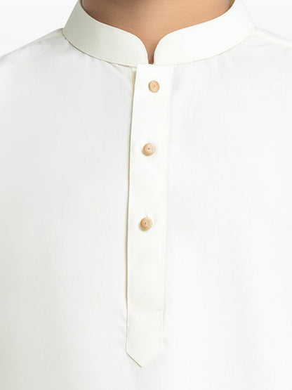 Boy's Cream Kurta Shalwar