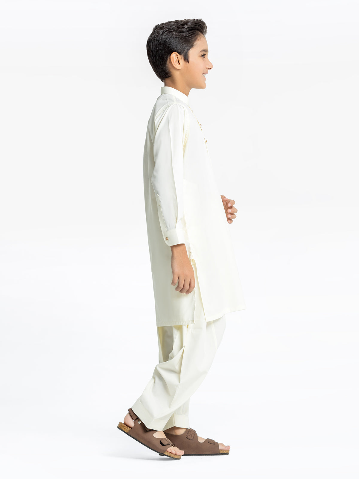 Boy's Cream Kurta Shalwar