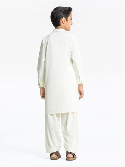 Boy's Cream Kurta Shalwar