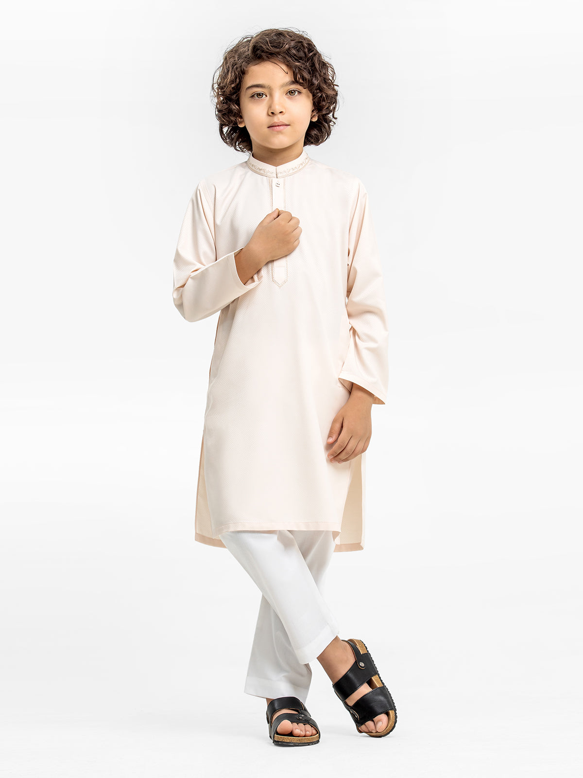 Boy's Peach Kurta