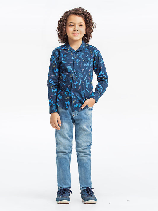 Boy's Navy Blue Shirt