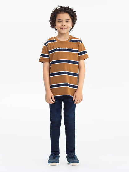 Boy's Camel Brown T-Shirt